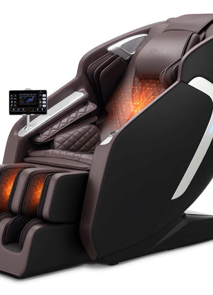 Massage Chair,  4D Full Body Zero Gravity Recliner with SL Track, Yoga Stretch, AI Voice Control, Heat, Foot Roller, Retractable Pedal, 36 Airbags, LCD, Armrest Controls, Rolling Base
