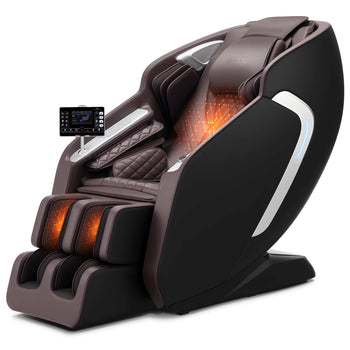 Massage Chair,  4D Full Body Zero Gravity Recliner with SL Track, Yoga Stretch, AI Voice Control, Heat, Foot Roller, Retractable Pedal, 36 Airbags, LCD, Armrest Controls, Rolling Base