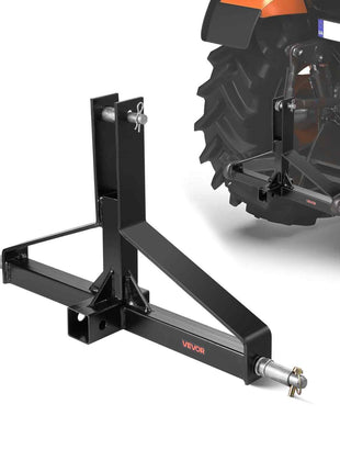 3 Point Trailer Hitch with 2 in Receiver, 3pt Quick Hitch Attachment for Category 1 Tractor, 3000lbs Capacity, Tow Drawbar Adapter, Compatible with Kubota, Mahindra, Ford, Yanmar, John Deere