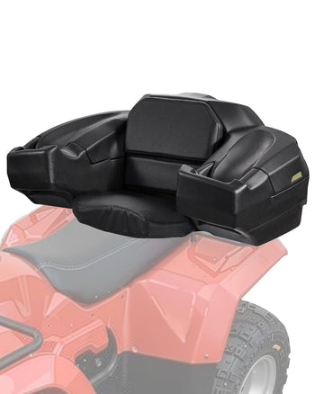 ATV Rear Storage Box and Lounger, 95L ATV Cargo Box with Seat & Backrest, Waterproof LLDPE & Lockable Lounger Storage Box Fit Most ATVs with Rear Rack, Compatible with ATV, UTV, Can-Am Vehicles