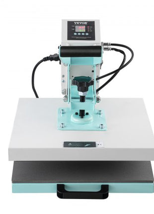 Heat Press, 15 x 15 inch Digital Heat Press Machine, Slide Out Heat Transfer Machine, Fast and Even Heating, 2-Layer Insulation Cotton, Heat Transfer Machine for T-Shirts/Pillows/Bags, Green