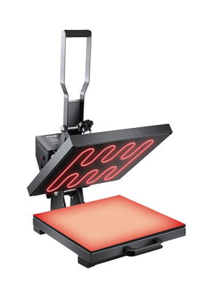 Heat Press, 15 x 15 inch Heat Press Machine for T-shirts, Fast and Even Heating, Easy to Use, High Pressure for Digital Industrial-Quality Sublimation Printer for Transfer Vinyl, T-shirt, Black