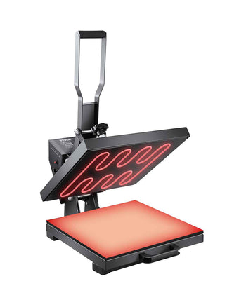 Heat Press, 15 x 15 inch Heat Press Machine for T-shirts, Fast and Even Heating, Easy to Use, High Pressure for Digital Industrial-Quality Sublimation Printer for Transfer Vinyl, T-shirt, Black