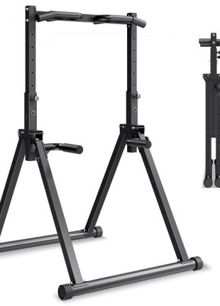 Pull Up Bar, 330LBS Capacity Portable Pullup Bar Station, Pullup Bars Free Standing with Triangular Structure & Heavy-Duty Steel Tube, 9 Level Height Adjustment Gravity Fitness for Arms, Back