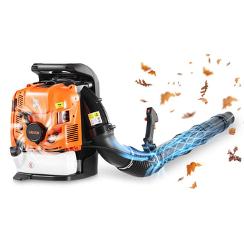 Backpack Leaf Blower, 75.6CC 4-Stroke Engine Gas Powered Leaf Blower with 1.8L Fuel Tank, 615 CFM Air Volume, 179 MPH Air Speed, Ideal for Lawn Care, Leaves Cleaning, Yard Debris & Snow Removal