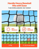 Golf Batting Cage, 10 x 10 x 10 FT Golf Cage, Driving Hitting Cages with 3-Ply Knotless Polyester, Golfs Target & 9-Hole Baseball Target, Golfs Hitting Net for Indoor, Outdoor, Backyard