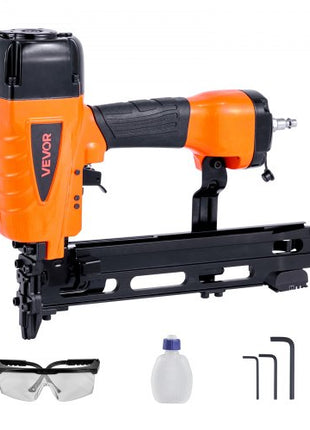 Pneumatic Staple Gun, 16 Gauge 7/16-inch Medium Crown Pneumatic Stapler 1" to 2" Length, 70-120PSI Heavy Duty Air-Powered Staple Gun for Roof Decking, Wall Sheathing, Fencing and Subflooring