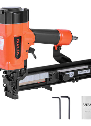 Pneumatic Staple Gun, 16 Gauge 1-inch Wide Crown Pneumatic Stapler 5/8" to 1-1/2" Length, 70-120PSI Air Staple Gun with Two Firing Modes for Roof Decking, Wall Sheathing, Fencing, Subflooring