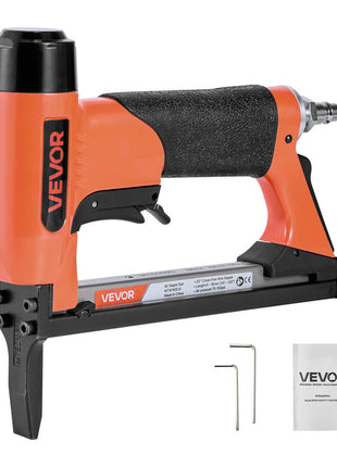 Pneumatic Staple Gun, 20 Gauge Long-Nose Upholstery Stapler for 50 Series Fine Wire Staples 1/2-inch Crown 1/4"-5/8" Length, Max 110PCS Loading Air Staple Gun for Upholstering, Woodworking, DIY