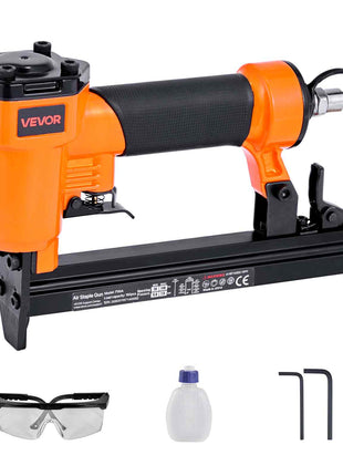 Pneumatic Staple Gun, 22 Gauge Pneumatic Upholstery Stapler for 71 Series Fine Wire Staples 3/8-inch Crown 5/32"-5/8" Length, 70-110 PSI Air Staple Gun for Woodworking, Upholstering, DIY Project