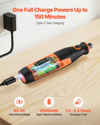 73-Piece Cordless Rotary Tool Kit, DC4V Portable Mini Power Rotary Tool, 5-Level Speed 7000-20000 RPM Multi-Purpose DIY Tools for Engraving, Sanding, Polishing, Carving, Cutting, DIY Crafts