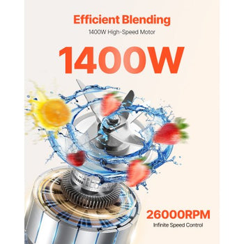 Blender for Smoothies, 85 oz 1400W, Professional Blender with Powerful Motor, Multi-Functional Food Processing Blender for Smoothie/Milkshake/Juice, Fits for Kitchen