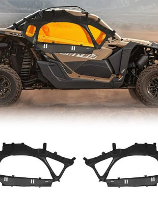 Cab Enclosure Upper Doors, Compatible with Can-Am Maverick X3 2-Seater 2017-2025, Soft Upper Doors, Windproof Upgraded Zipper UTV Soft Side Window Kit, Work with Side Mirrors and Windshields
