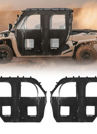 Cab Enclosure Upper Doors, Compatible with CFMOTO Uforce 1000 XL 2022-2024, Soft Upper Doors, Windproof Waterproof Upgraded Zipper UTV Soft Side Window Kit, Fit with Side Mirrors and Windshields