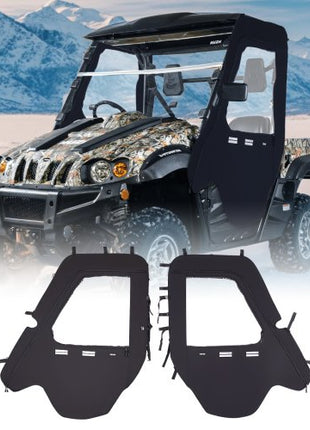 Cab Enclosure Upper Doors, Compatible with Hisun 500 700/Axis 500 700, Soft Upper Doors, Windproof & Waterproof Upgraded Zipper UTV Soft Side Window Kit, Work with Side Mirrors and Windshields