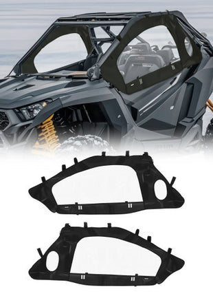 Cab Enclosure Upper Doors, Compatible with Polaris RZR PRO XP/Turbo R 2020-2024, Soft Upper Doors, Windproof Upgraded Zipper UTV Soft Side Window Kit, Work with Side Mirrors and Windshields