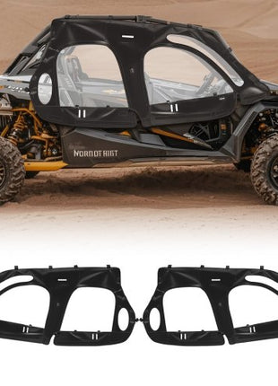 Cab Enclosure Upper Doors, Compatible with Polaris RZR XP4 1000/Turbo 2014-2023, Soft Upper Doors, Windproof Upgraded Zipper UTV Soft Side Window Kit, Work with Side Mirrors and Windshields