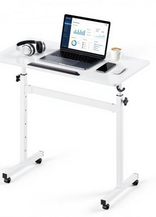 Standing Desk, Adjustable Height Mobile Stand Up Desk 360° Tilting Desktop, 32 x 16 in Small Computer Sit Stand Rolling Workstation w/ Hook, Lockable Casters, 55.1 lbs Capacity for Home Office