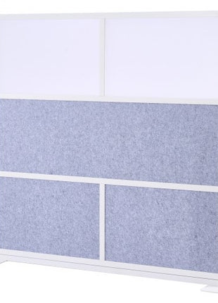 Office Divider Privacy Partition, 1-Pack, 70" x 70" Modular Wall Room Divider, PET Workstation Cubicle Partition with Frosted Windows, Freestanding Privacy Panel Wall for Office Library