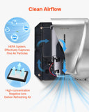 Hand Dryer, 2 Pack 1800W Bathroom Air Hand Dryer, Automatic High Speed with HEPA Filter, Fast Drying, Brushed Stainless Steel, AC110-120V Commercial Wall Mounted for Restroom, Hotel, Office,Home