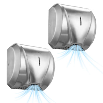 Hand Dryer, 2 Pack 1800W Bathroom Air Hand Dryer, Automatic High Speed with HEPA Filter, Fast Drying, Brushed Stainless Steel, AC110-120V Commercial Wall Mounted for Restroom, Hotel, Office,Home