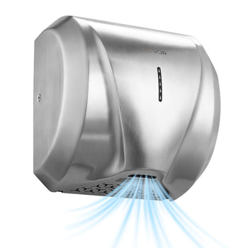 Hand Dryer, 1800W Bathroom Air Hand Dryer, Automatic High Speed with HEPA Filter, Fast Drying, Heavy Duty Brushed Stainless Steel, AC110-120V Commercial Wall Mounted for Restroom, Hotel, Office