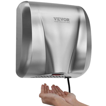 Vevor stainless steel hand dryer, sleek design, modern style, high-efficiency for commercial use.