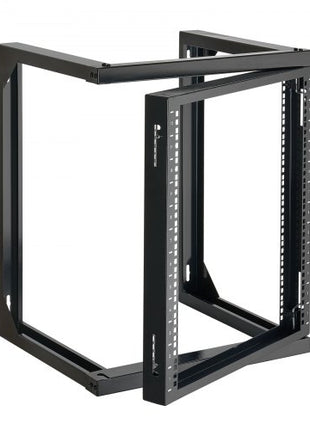 12U Wall Mount Server Rack, 150 lbs Max Load Capacity, Open Frame Network Rack with 180 Degrees Gate Swing, Carbon Steel, for 19-Inch IT Network Equipment & AV Devices Computer Server, Black
