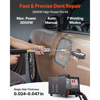 Stud Welder Dent Repair Kit, 110V Spot Welding Machine with Slide Hammer Dent Puller, Professional Dent Removal Kit for Auto Body Dent Repair