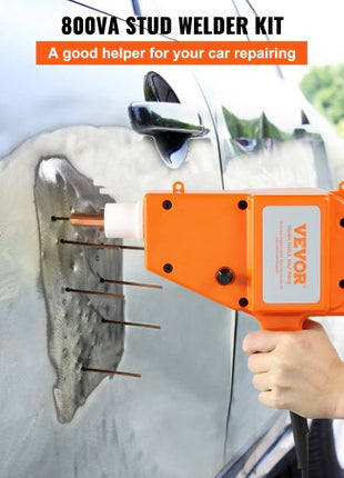Stud Welder Kit, 1600A Stud Welder Dent Repair Kit, 800VA Spot Welder Stud, 110V Welder Stud Kit, Stud Gun Dent Puller Kit with Complete Accessories, Dent Welder Repair for Auto Body Repairing