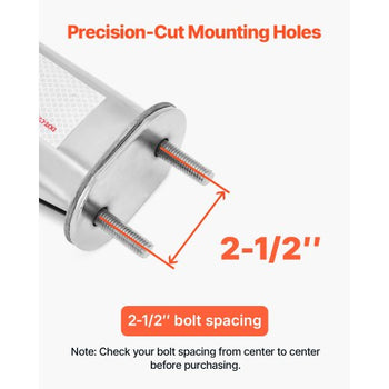 Stainless Steel Angled Spring Loaded Mud Flap Hangers, 2-1/2" Bolt Spacing Mudflap Hangers for Semi Trucks, 1 Pair Heavy Duty Semi Truck Mud Flap Hanger Set with Reflective Strips, Silver