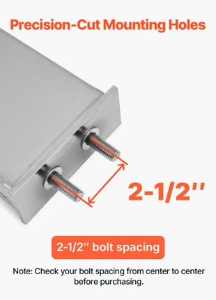 Stainless Steel Mud Flap Hangers with Light Cutouts, 2-1/2" Bolt Spacing, Spring Loaded Mudflap Hangers for Semi Trucks, 1 Pair Heavy Duty Semi Truck Mud Flap Hanger Set, Silver