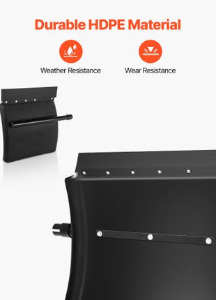 Quarter Fenders for Semi Trucks, 24" x 24" Semi Truck Fenders with Tube Bracket and Mounting Hardware, 1 Pair Right & Left Quarter Fender Set, Fit for Freightliner, Peterbilt, Kenworth