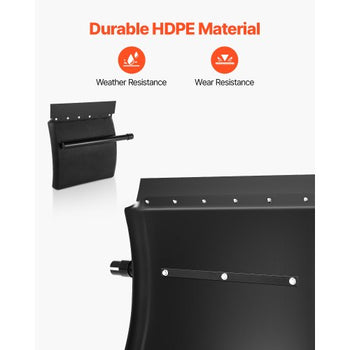 Quarter Fenders for Semi Trucks, 24" x 24" Semi Truck Fenders with Tube Bracket and Mounting Hardware, 1 Pair Right & Left Quarter Fender Set, Fit for Freightliner, Peterbilt, Kenworth