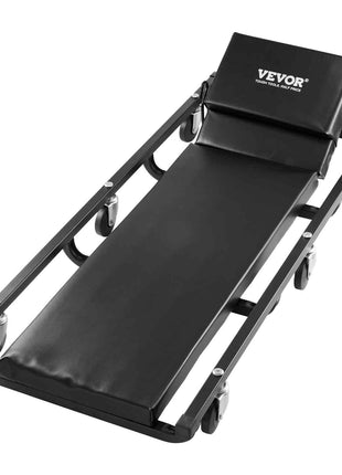 Mechanic Garage Creeper, 40-Inch, 300 lbs Capacity Automotive Rolling Creeper with 6 Casters Adjustable Cushioned Headrest, Heavy Duty Steel Frame Low Profile for Garages, Repair Shops, and DIY