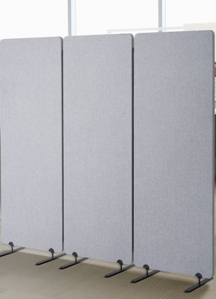 2FT Room Divider, 3 Panel PET Polyester Soundproof Room Screen, Folding Privacy Divider Portable Partition Divider for Room Separation, Freestanding Room Partitions for Office Study, Grey