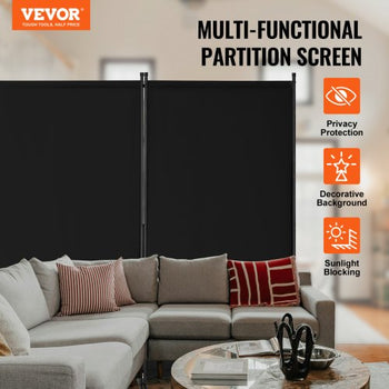 Room Divider, 4 Panel Room Divider, Folding Privacy Screen and Portable Partition Divider for Room Separation, Freestanding Room Partitions for Office, Bedroom, Study, Black