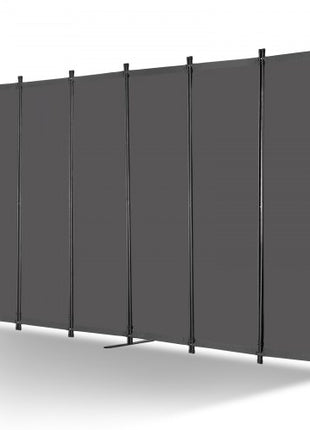 Room Divider, 6 Panel Room Divider, Folding Privacy Screen and Portable Partition Divider for Room Separation, Freestanding Room Partitions for Office, Bedroom, Study, Grey