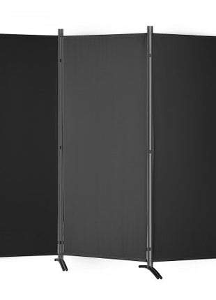 Room Divider, 6.1 ft Room Dividers and Folding Privacy Screens (3-panel), Fabric Partition Room Dividers for Office, Bedroom, Dining Room, Study, Freestanding, Black