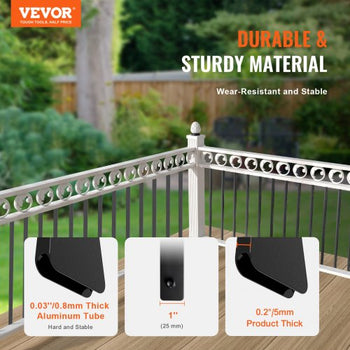 Staircase Metal Balusters, 32.28" x 1" x 0.2" Flat Aluminum Alloy Decorative Banister Spindles, 51 Pack Deck Baluster with Screws, Classic Hollow Deck Railing Satin Black Powder Coated for Porch