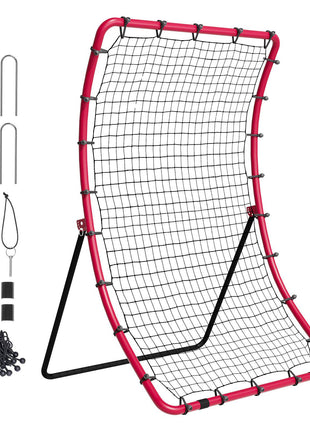 Baseball And Softball Rebounder Net, 4 x 5.5 ft PitchBack Baseball Pitching Nest, Pitch Return Trainer Rebound Net with Pitching Target, All Angle Fielding Rebound Net for Grounders Pop Flies