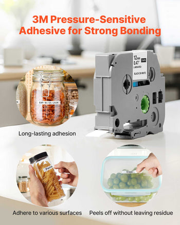 Label Maker Tape, 6 Pack, 0.47 in / 12 mm Colored Label Maker Refills Compatible for Various Types of Brother P-Touch, Replacement for Letra Tag TZe-131 TZe-231 TZe-431 TZe-531 TZe-631 TZe-731