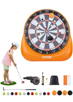 Inflatable Soccer Dart Board, over 6 ft High Giant Soccer Dart Board with 4 Kick Balls, 12 Tennis and Air Pump, 3-Min Setup, Ideal for Giant Yard Games, Giant Kick Darts Game, Backyard Golf Game