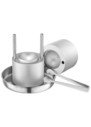 Ice Ball Press, 2.1" Ice Ball Maker, Aviation Aluminum Ice Ball Press Kit for 53mm Ice Sphere, Ice Press with Tong and Drip Tray, for Whiskey, Cocktail, Bourbon, Scot on Party & Holiday