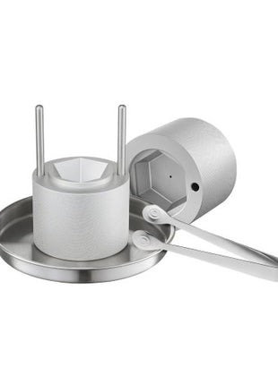 Ice Diamond Press, 2.4" Ice Ball Maker, Aviation Aluminum Diamond Ice Ball Press Kit for Ice Diamond, Ice Press with Tong and Drip Tray, for Whiskey, Cocktail, Bourbon, Scot on Party & Holiday