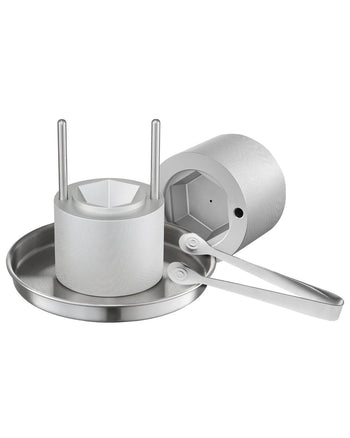 Ice Diamond Press, 2.4" Ice Ball Maker, Aviation Aluminum Diamond Ice Ball Press Kit for Ice Diamond, Ice Press with Tong and Drip Tray, for Whiskey, Cocktail, Bourbon, Scot on Party & Holiday