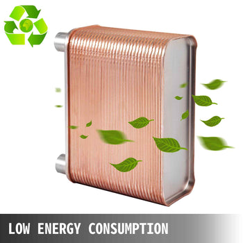 Heat Exchanger 3\"x7.5\" 60 Plates Brazed Plate Heat Exchanger 316L 1/2\" BSP FPT Heat Exchanger EATB12 Beer Wort Chiller for Hydronic Heating