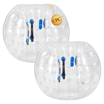 2-Pack Inflatable Bumper Balls 5FT Human Bubble for Adult Transparent, for Backyard, Camping, Picnic, Park, Lawn, and Outdoor Team Gameplay, Thickened PVC Material, Sumo Hamster Ball with Handle