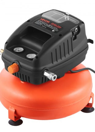 3 Gallon Air Compressor, 1/3HP 0.54CFM @ 90PSI Portable Pancake Air Compressor & 100PSI Max Working Pressure, Oil-Free Compressor Tank for Tire Inflation, Spray Painting, Woodwork Nailing, 120V