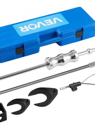 Inner CV Axle Puller Tool Set with 5/8 in-18 Slide Hammer & 2-Inch 2.5-Inch CV Joint Fork Adapter, Inner CV Joint Removal Tool Kit, Heavy Duty Front Wheel Drive Axle Puller Slide Hammer Set